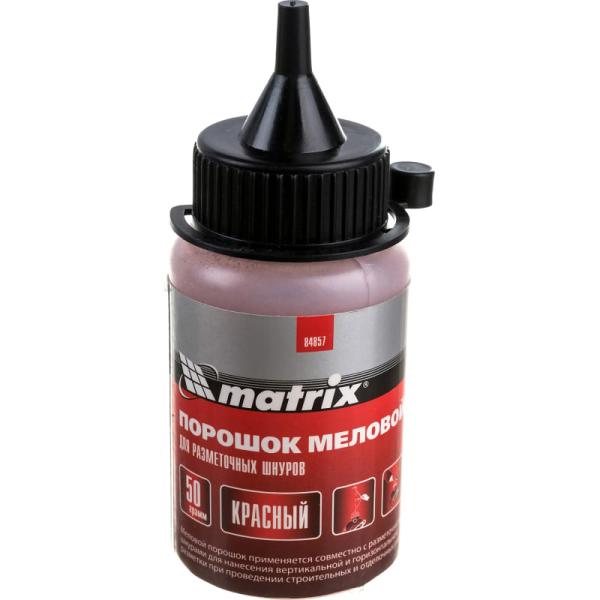 Порошок красный, меловой, 50гр. для разметочных шнуров Matrix 84857