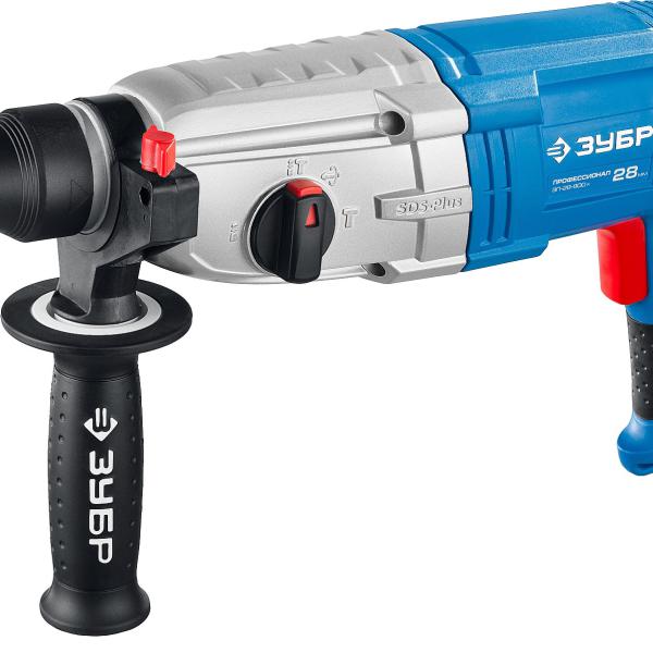 Перфоратор ЗУБР 800 Вт, 28 мм,  SDS Plus, серия ПрофессионалЗП-28-800 К