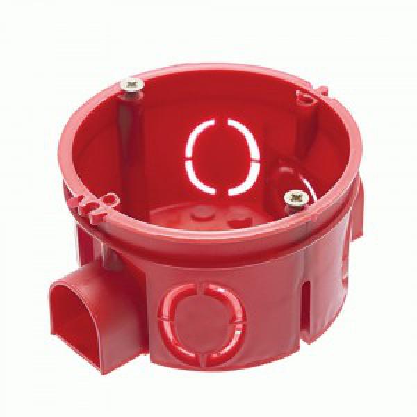 Коробка 68х42мм монтажная с кабель-каналом для сплошных стен красный EBX20-01-1 (A3A647-003) STEKKER 39293