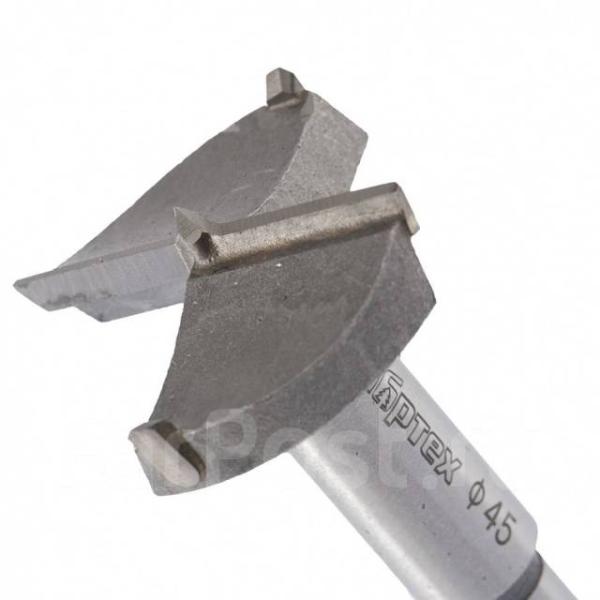 Сверло 45 мм, Форстнера по дереву, цилиндрический хвостовик Сибртех 704845