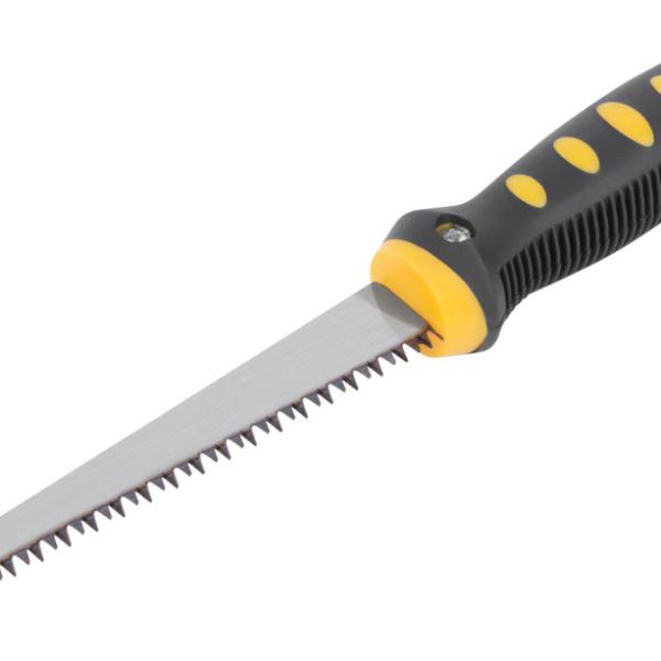 Ножовка 150 мм ручная для гипсокартона, прорезиненная ручка, FIT 15379